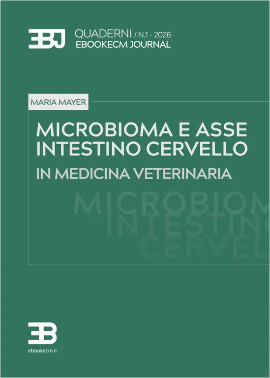 Copertina ebook ECM Quaderno EBJ 1 - Microbioma e Asse Intestino Cervello in Medicina Veterinaria
